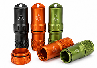 Custom CNC Machining Laser Engraving EDC Pill Bottle Cases Box Containers