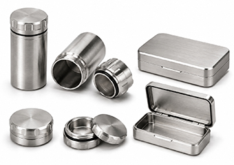 Custom CNC Machining Brushing Waterproof EDC Pill Bottle Cases Box