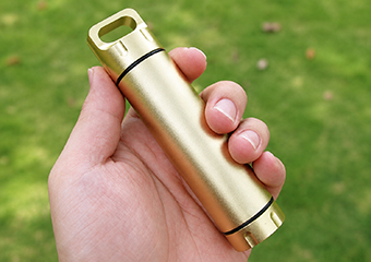 Keychain & Attachment Features on CNC Machining EDC Metal Pill Bottle Cases Box Containers 