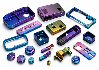 Custom CNC Machined Multi-Color Gradient Anodized Aluminum Consumer Electronics Components