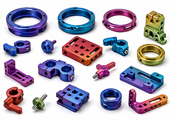 Custom CNC Machined Multi-Color Gradient Anodized Aluminum Camera & Imaging Equipment Components