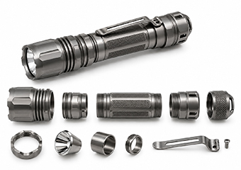Custom CNC Machined EDC Flashlight Bodies and Components Parts