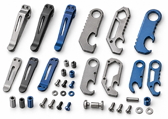 Custom CNC Machined EDC Pocket Clips & Bottle Openers Components Parts