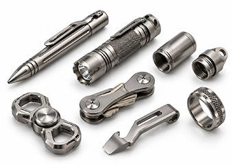 Custom CNC Machined Titanium EDC Parts