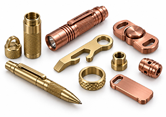 Custom CNC Machined Brass & Copper EDC Parts
