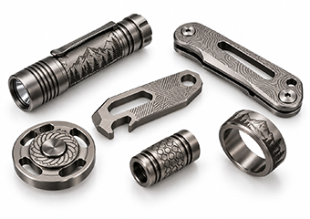 Custom Laser Engraving CNC Machined EDC Parts