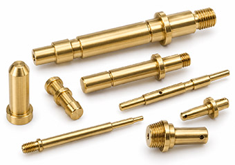 Custom Precision Brass CNC Turned Pins & Shafts Custom Precision Brass CNC Turned Pins & Shafts