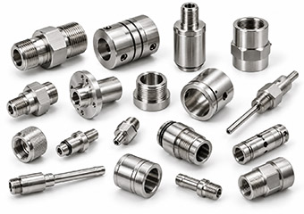 Precision Stainless Steel CNC Turned Connectors & Couplings & Sensor Components