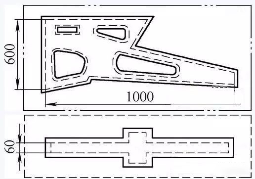 Custom Aluminum CNC Machining Beam Parts Drawing Custom Aluminum CNC Machining Beam Parts Drawing
