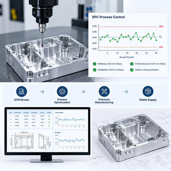 SPC Quality Control Charts for Aluminum CNC Machining Parts