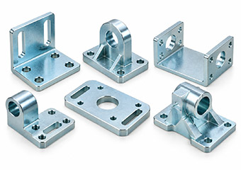 Custom Zinc-Plated CNC Machined Milled Brackets