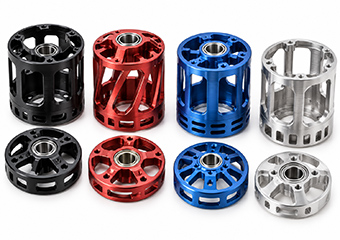 Custom CNC Machining Pocketed & Weight-Reduced Aluminum UAV Motor Housings and End Caps