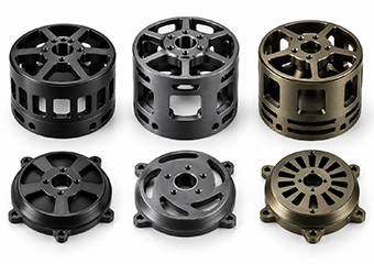 Hard Anodizing Aluminum Drone UAV Motor Housings CNC Machining