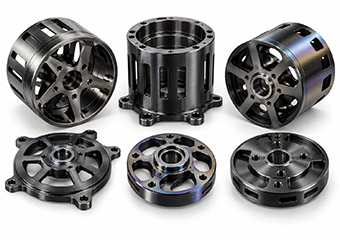 PVD Coating Aluminum Drone UAV Motor Housings CNC Machining