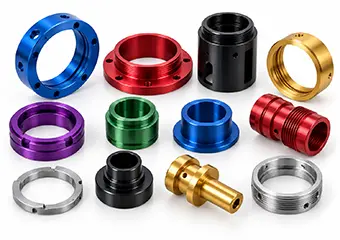 Custom CNC Anodized Aluminum Rings & Turned Components Machining