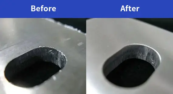 Deburring Aluminum CNC Machined Parts Before After