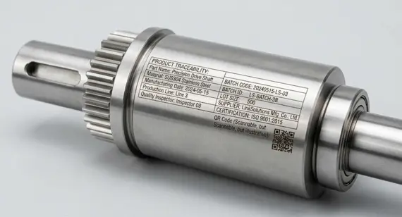 CNC Drive Shaft with Clear Laser Engraving CNC Drive Shaft with Clear Laser Engraving