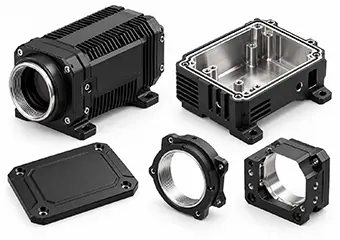 Custom CNC Machined Type II Black Anodizing Thermal Imaging Camera Housings and Enclosures Custom CNC Machined Type II Black Anodizing Thermal Imaging Camera Housings and Enclosures